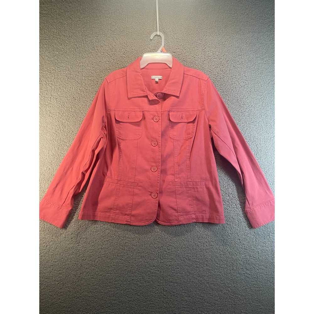 Croft & Barrow Fitted Jacket,  Ladies size L , Beautiful Coral Pink